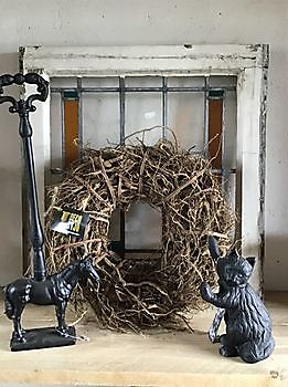 Antiek zwarte gietijzeren deurstopper Paard - Webshop Decobyjo decoratie huis en tuin