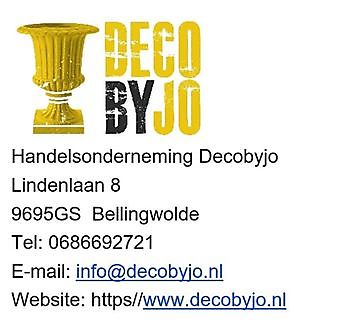 Decbyjo-Informationen - Webshop Decobyjo decoratie huis en tuin
