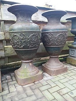 Large cast iron decorative vase 130 cm - Webshop Decobyjo decoratie huis en tuin