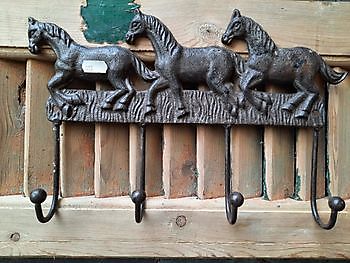 Gietijzeren kapstok wandhaken paard - Webshop Decobyjo decoratie huis en tuin