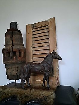 Gietijzeren paard staand - Webshop Decobyjo decoratie huis en tuin