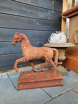 Gietijzeren paard beeld ornament blikvanger - Webshop Decobyjo decoratie huis en tuin