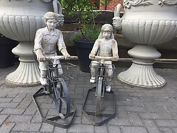 Jongen en meisje op fiets - Webshop Decobyjo decoratie huis en tuin