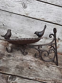 Gietijzeren wand vogelvoer/waterbakje - Decobyjo - Bellingwolde