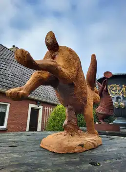 Lapin sauteur en fonte rouillée Decobyjo - Bellingwolde