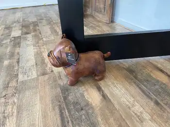 Prachtige leren deurstop hond Decobyjo - Bellingwolde