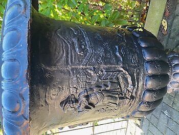 Vieux vase de jardin en fonte 127 cm noir Decobyjo - Bellingwolde