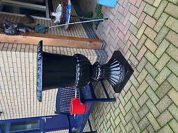 Oude gietijzeren tuinvaas 127 cm zwart Decobyjo - Bellingwolde